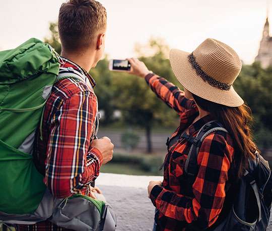 hikers-with-backpacks-makes-selfie-on-excursion